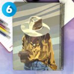 دفتر فانتزی 100 برگ جلد سخت مینیمال - Image 6